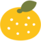 Tangerine emoji on Google